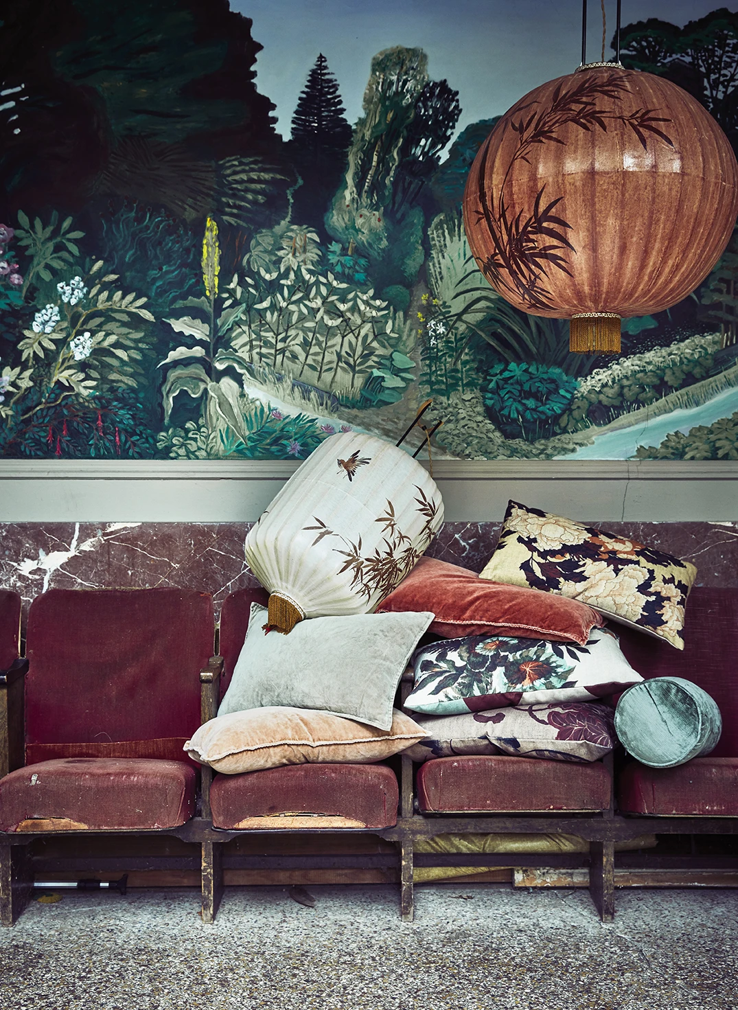 HKliving Printed Cushion Kyoto 35x60cm HKliving Printed Cushion Kyoto 35x60cm