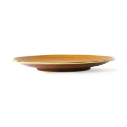 HKliving Kyoto Ceramics Japanese Dinner Plate Brown