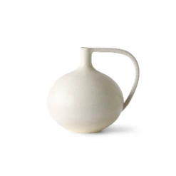 HKliving Medium Ceramic Jar - White Speckled