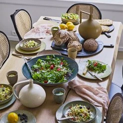 HKliving Ceramic White Speckled Amphora Jar