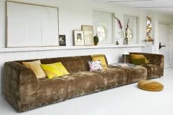 HKliving Ochre & Gold Striped Cushion
