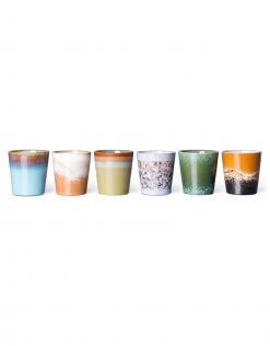 HKliving Set of 6 Phoenix Coffee Mugs