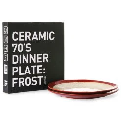 HKliving Ceramic 70's Dinner Plate Frost Set of 2