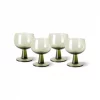 HKliving Set 4 Verres À Vin Émeraude